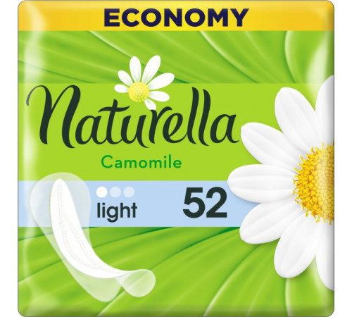 Ежедневные гигиенические прокладки Naturella Camomile Light Multiform 52 шт