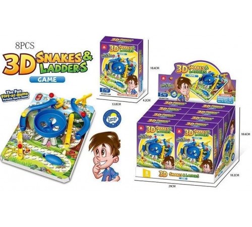 Настільна гра XS 977-208 3D Snakes & Ladders (ціна за 1 шт)
