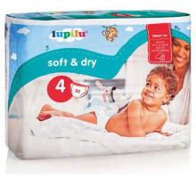 Подгузники Lupilu Soft&Dry 4 (8-16 кг) 50 шт