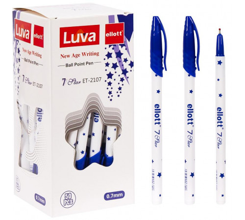 Ручка шариковая на масляной основе Ellot Luva ЕТ-2107 0.7 мм синяя