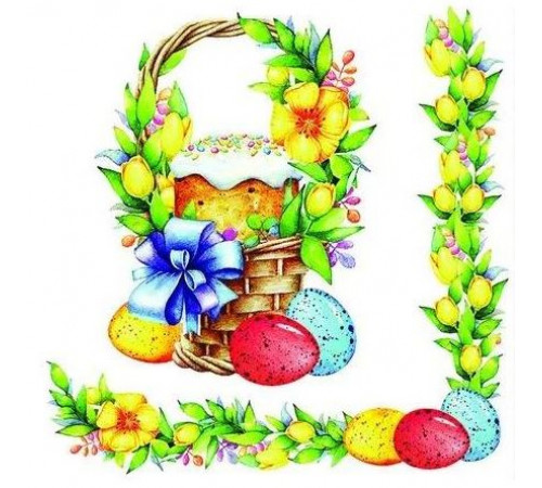 Серветка Пасхальна Silken 33х33 см 2 шари 12 шт в асортименті