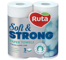 Бумажные полотенца Ruta Soft Strong 3 слоя 2 рулона