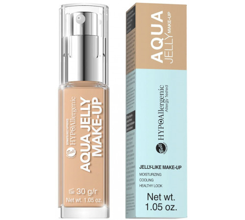 Тональний флюїд зволожуючий та матуючий Bell Hypoallergenic Aqua Jelly 04 Golden Beige 30 г