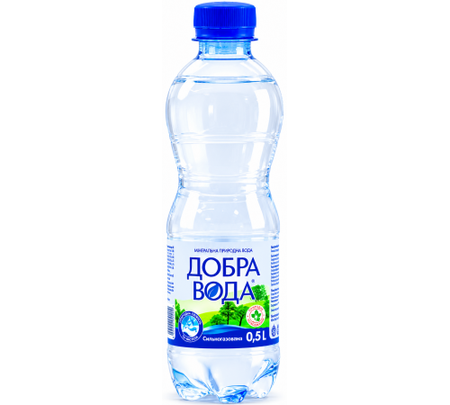 Вода мінеральна Добра вода сильногазована 0,5 л