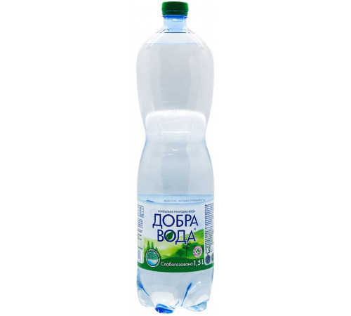 Вода мінеральна Добра вода слабогазована 1,5 л