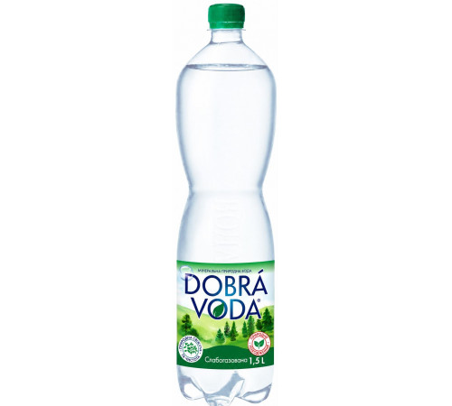 Вода мінеральна Добра вода слабогазована 1,5 л
