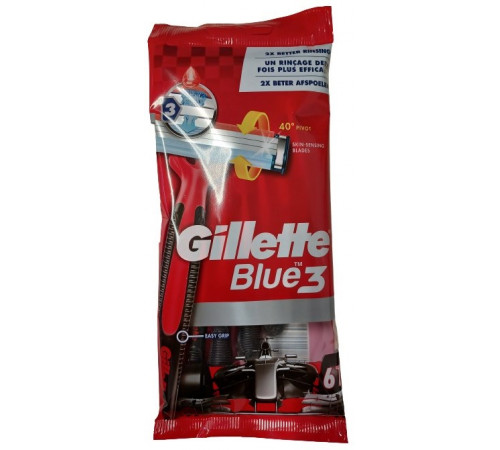 Станки для гоління Gillette Blue 3 6 шт