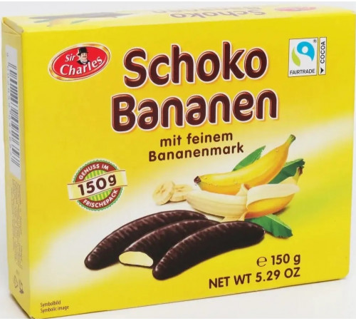 Конфеты Sir Charles Schoko Bananen 150 г