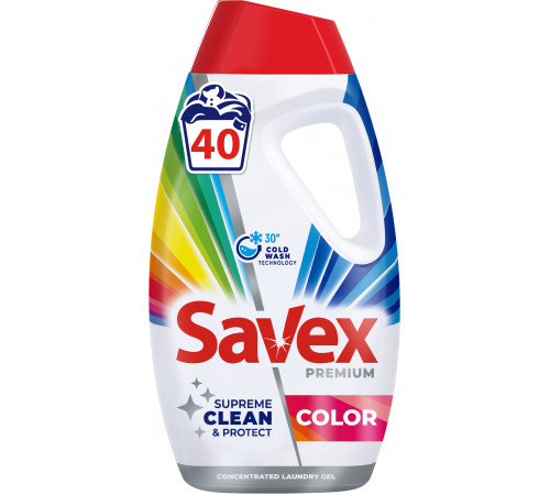 Гель для стирки Savex Premium Color 1.8 л 40 циклов стирки