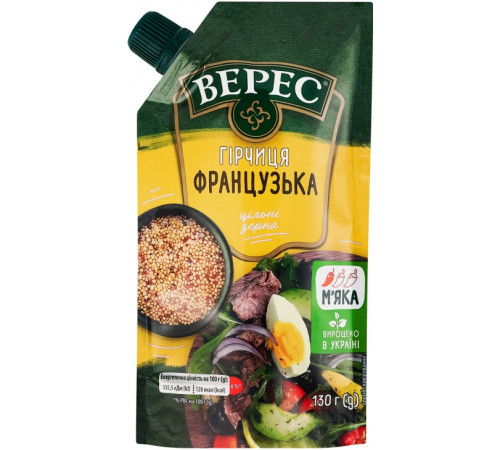 Горчица Верес Французская дой-пак 130 г