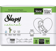 Подгузники-трусики Sleepy Natural 3 (4-9 кг) 34 шт