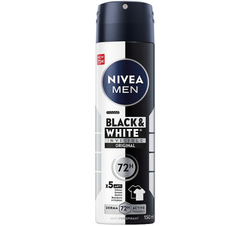 Дезодорант-антиперспирант мужской Nivea Black&White Original спрей 150 мл