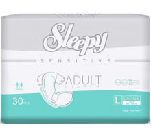 Підгузки для дорослих Sleepy Sensitive Adult Large 100-150 см 6 к 30 шт