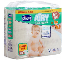 Підгузки Chicco Airy Ultra Fit & Dry 6 (15-30 кг) 28 шт