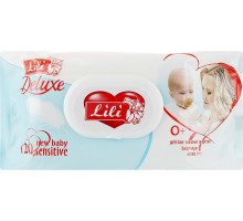 Влажные салфетки детские Lili Deluxe с экстрактом Календулы и Витамином Е с клапаном 120 шт