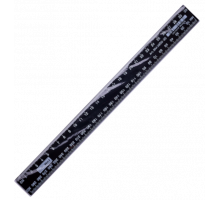 Линейка пластиковая Buromax ВМ5830-30 черная 30 см