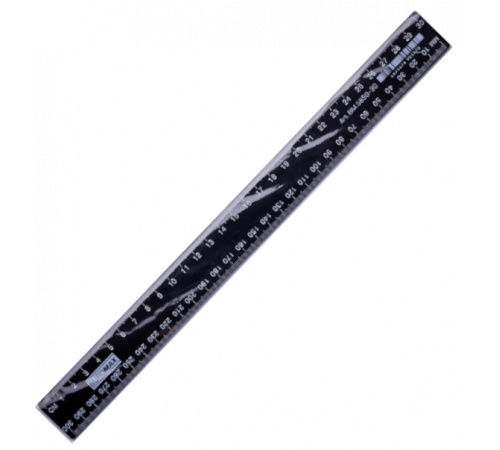 Лінійка пластикова Buromax ВМ5830-30 чорна 30 см