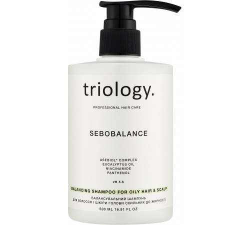 Балансувальний шампунь для схильного до жирності волосся Triology Sebobalance 500 мл