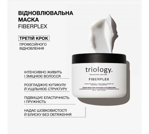 Відновлювальна маска для пошкодженого та фарбованого волосся Triology Fiberplex 330 г