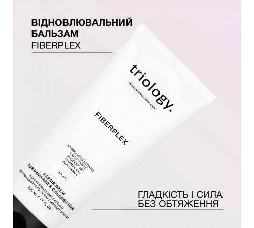 Відновлювальний бальзам для пошкодженого та фарбованого волосся Triology Fiberplex 200 мл