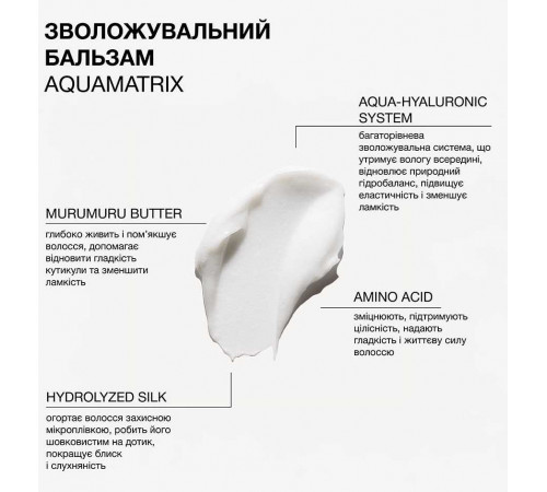 Зволожувальний бальзам для всіх типів волосся Triology Aquamatrix 200 мл