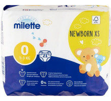 Подгузники Milette Baby Care 0 (1-3 кг) 21 шт