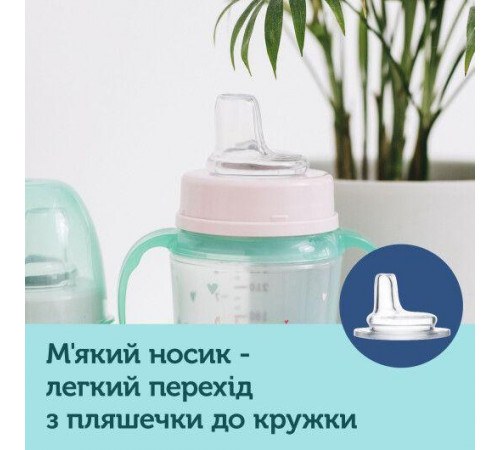 Дитячий тренувальний поїльник Canpol babies 35/208 gre EasyStart Sweet Fun 240 мл