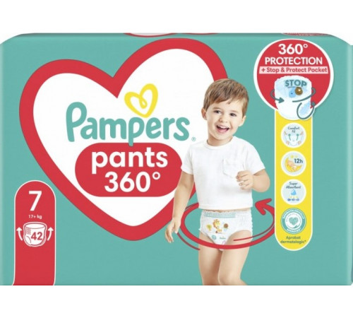 Підгузки-трусики Pampers Pants 7 (17+ кг) 42 шт Підгузки-трусики Pampers Pants 7 (17+ кг) 42 шт