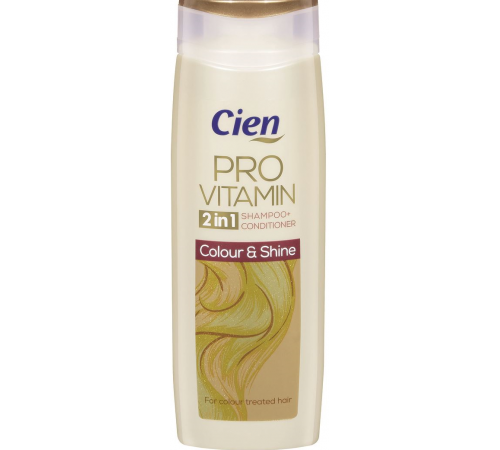 Шампунь для волосся Cien Provitamin 2in1 Colour & Shine 300 мл