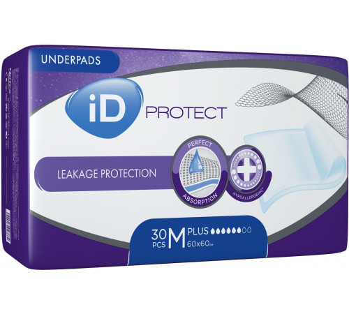 Пеленки iD Protect Plus 60 x 60 см 30 шт