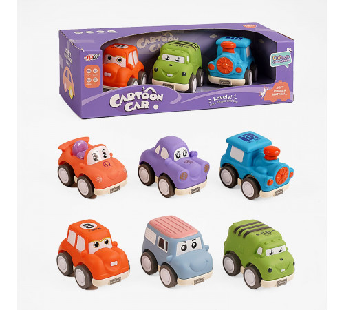 Набір машин 817 В-4 В 3 шт (інерційний механізм, гумовий корпус)