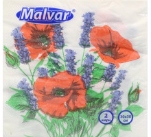 Серветка Malvar Маки 30х30 см 2-ох шарова 20 шт
