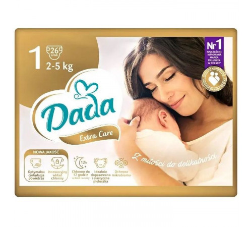 Подгузники детские DADA Extra Care 1 Newborn 2-5 кг 26 шт