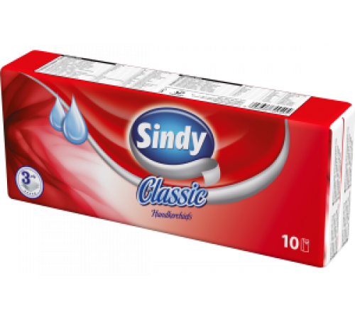 Носовые платки Sindy Classic 3-х слойные 10 шт