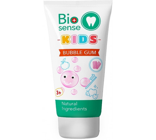 Детская зубная паста Bioton Biosense Kids Bubble Gum 3+ лет 50 мл