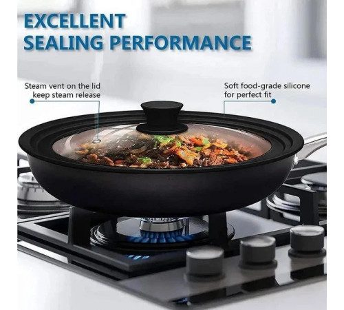 Кришка силіконова багаторозмірна 24, 26, 28 см