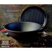 Казан чавунний S&T V12CPGr  узбецький WOK з кришкою-сковородою гриль 12 л
