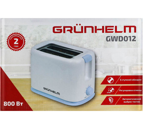 Тостер Grunhelm GWD012 800 Вт белый