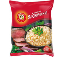 Вермишель быстрого приготовления Daryna со вкусом Говядины 50 г