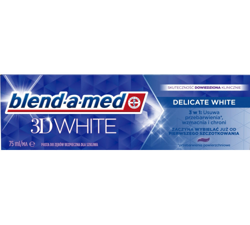 Зубна паста Blend-a-med 3D White Delicate White 75 мл Зубна паста Blend-a-med 3D White Delicate White 75 мл