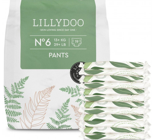 Еко підгузки-трусики Lillydoo Green розмір 6 (13+ кг) 19 шт