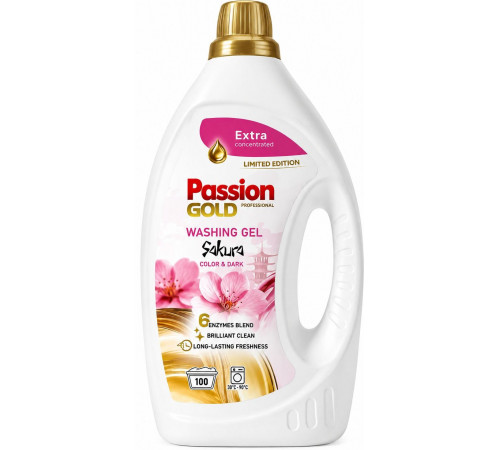 Гель для прання Passion Gold Sakura Color & Dark 3,5 л 100 циклів прання