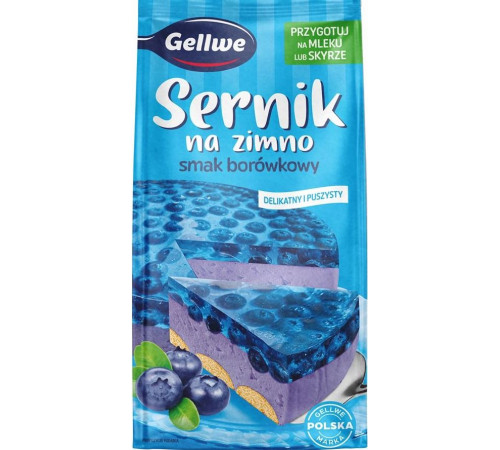 Суміш для приготування холодного чізкейку Gellwe Чорниця 193 г