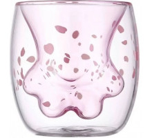 Склянка з подвійним дном Olens DI21012609 Рожева лапка 250 мл
