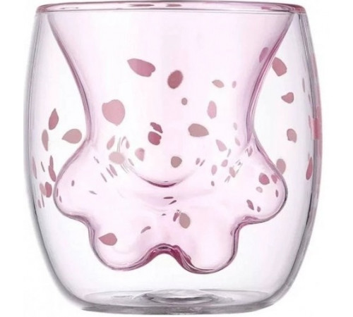 Склянка з подвійним дном Olens DI21012609 Рожева лапка 250 мл