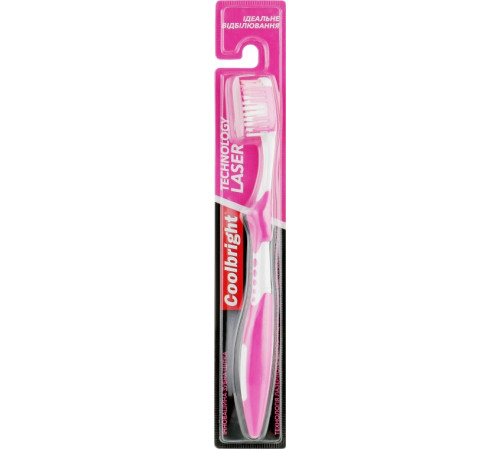 Зубная щетка Coolbright Laser Technology Идеальное отбеливание medium Pink