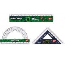 Набір геометричний Yes Minecraft 3 предмети лінійка 15 см