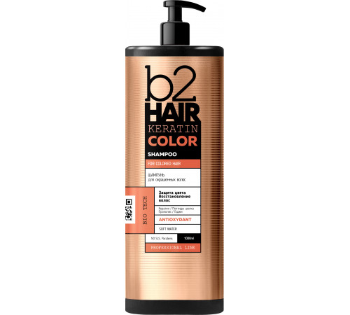 Шампунь В2 Hair Keratin Color для фарбованого волосся 1000 мл