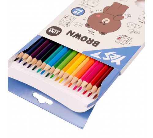 Олівці дитячі Yes 290712 Line Friends 18 кольорів Олівці дитячі Yes 290712 Line Friends 18 кольорів