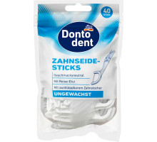 Зубна нитка Dontodent флостік Ungewachst 40 шт